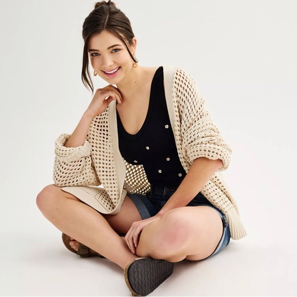 NEW Harper & Ivy Embroidered Daisy Seamless Tank Top. XL - Picture 3 of 7